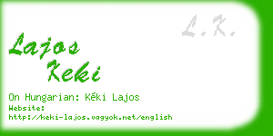 lajos keki business card
