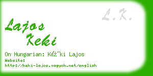 lajos keki business card